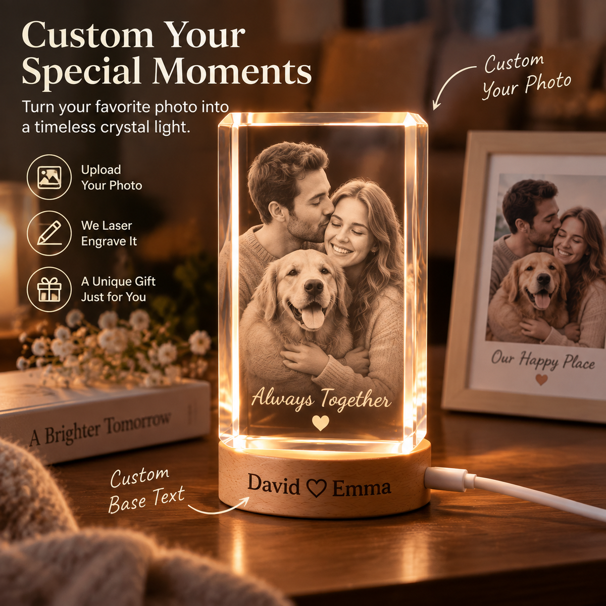 Personalized Pet Photo Crystal Keepsake