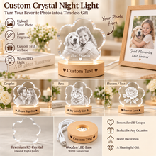 Personalized Flower Photo Crystal