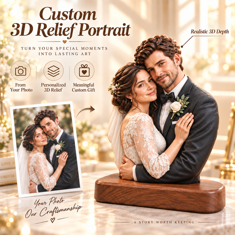 Personalized 3D Couple Photo Relief
