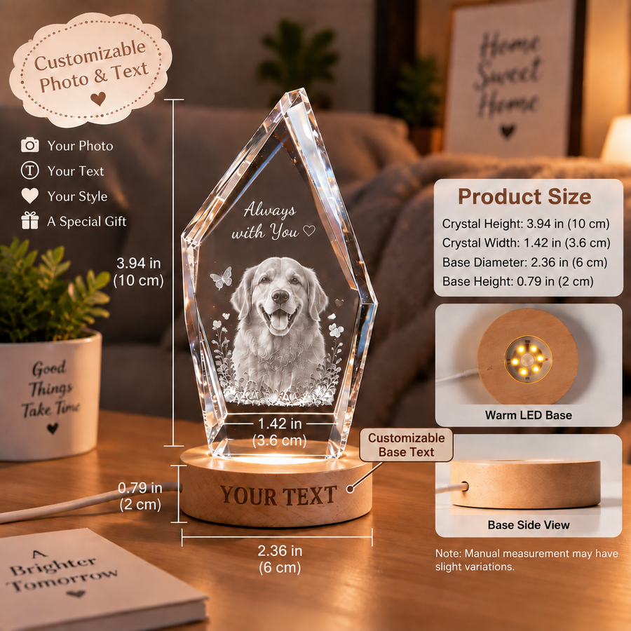 Personalized Small Diamond Photo Crystal