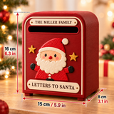 Personalized 3D Christmas Santa Mailbox with Custom Name – Letters to Santa Box, Holiday Home Decor & Christmas Gift for Kids