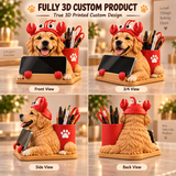 Custom 3D Phone Stand & Pen Holder from Your Photo – Personalized People & Pet Desk Organizer, 3D Keepsake, Unique Gift for Family, Couples & Friends