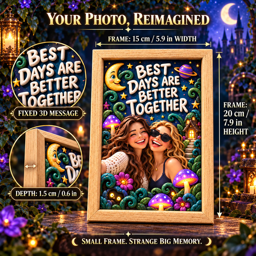 Custom Photo 3D Relief Art – Your Photo in Our Fixed Design