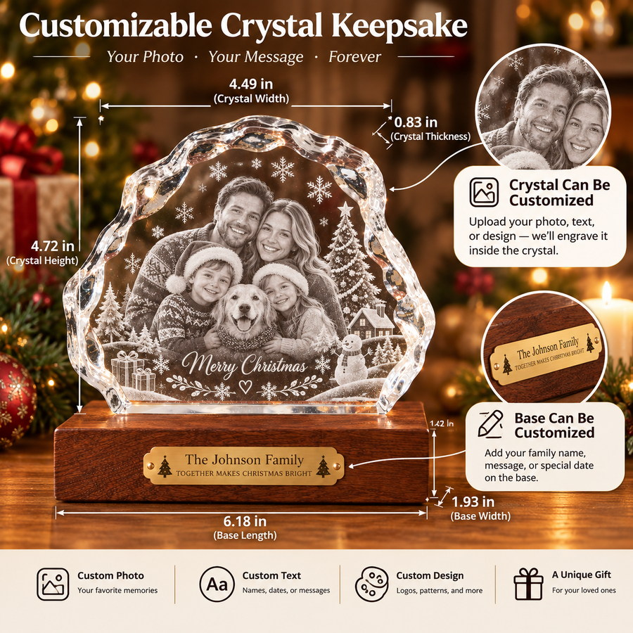 Personalized Iceberg Photo Crystal