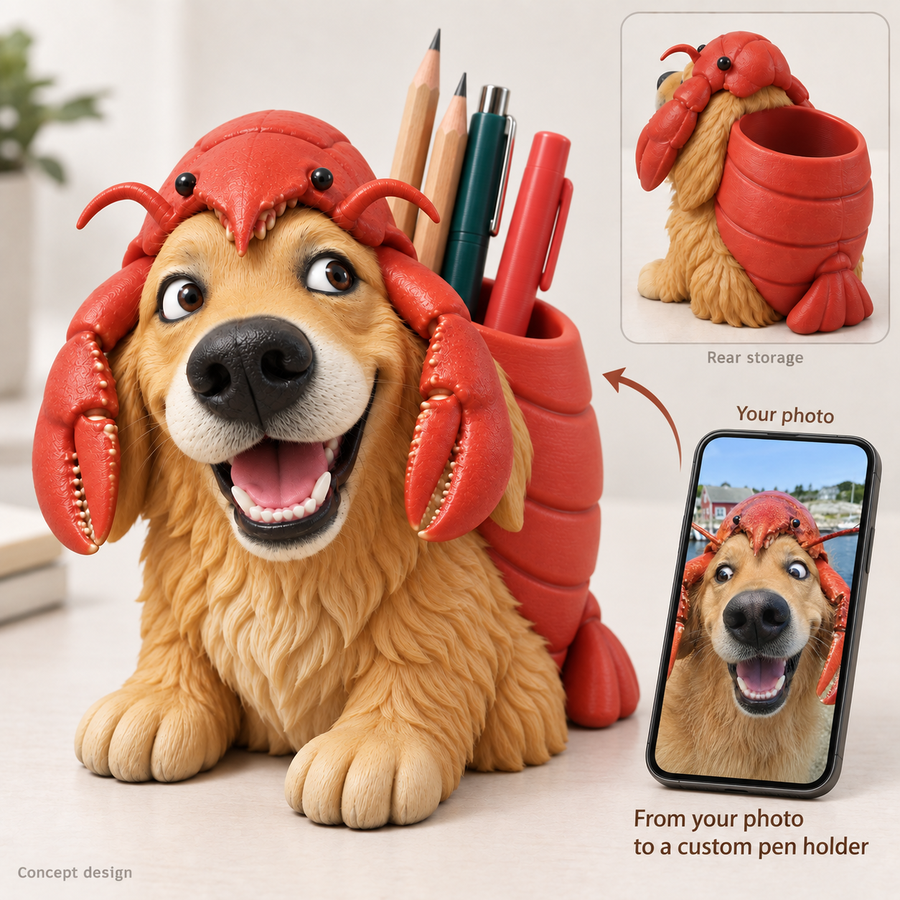 Personalized 3D Pet Pen Holder