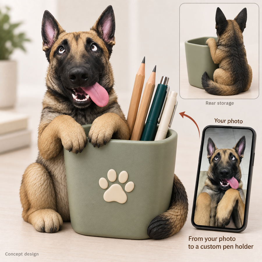 Personalized 3D Pet Pen Holder