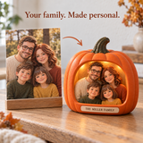 Custom 3D Photo Relief Pumpkin Frame – Personalized Family Portrait Keepsake & Unique Gift
