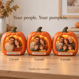 Custom 3D Photo Relief Pumpkin Frame – Personalized Family Portrait Keepsake & Unique Gift