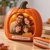 Custom 3D Photo Relief Pumpkin Frame – Personalized Family Portrait Keepsake & Unique Gift