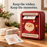 Personalized 3D Christmas Santa Mailbox with Custom Name – Letters to Santa Box, Holiday Home Decor & Christmas Gift for Kids