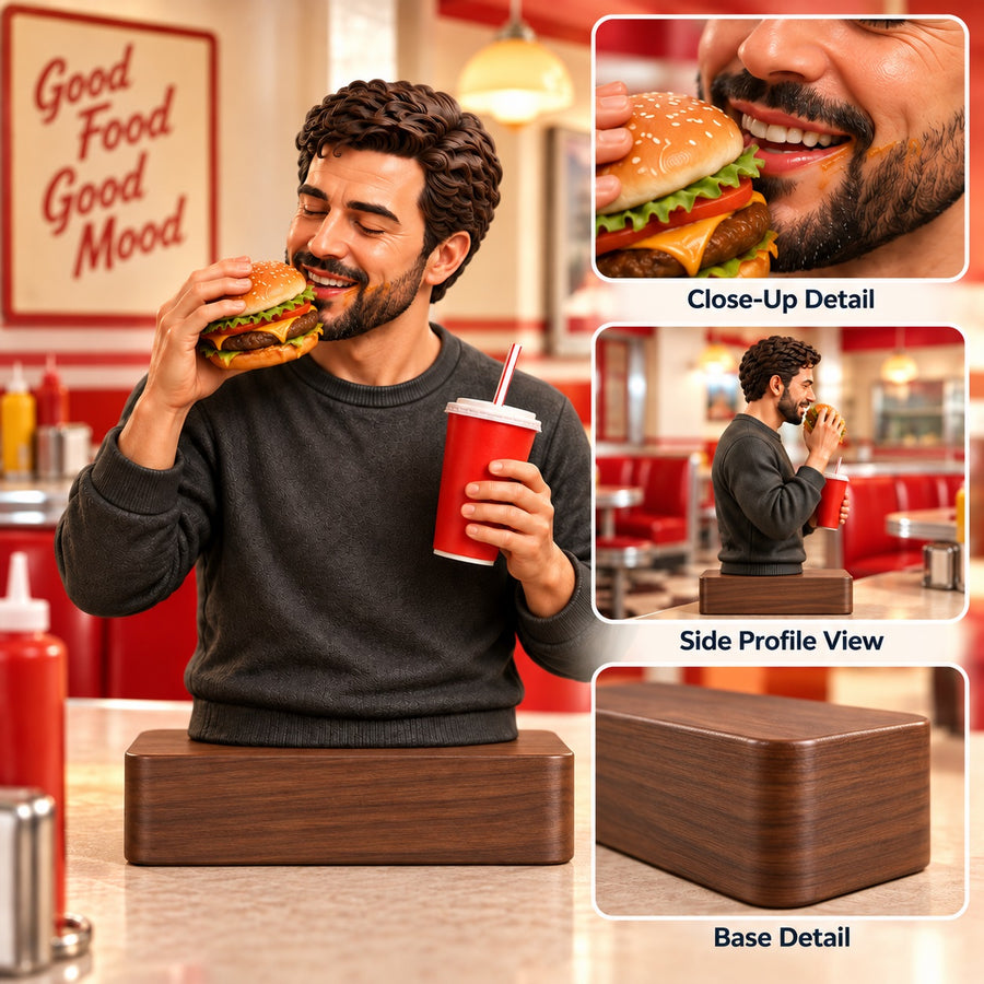 Personalized Burger Lover Photo Relief
