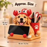 Custom 3D Phone Stand & Pen Holder from Your Photo – Personalized People & Pet Desk Organizer, 3D Keepsake, Unique Gift for Family, Couples & Friends