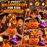 3D Printed Halloween Pumpkin Jar – Personalized Candy Container, Coin Bank & Home Decoration with Custom Name Witch Hat Lid, Perfect Halloween Gift for Kids
