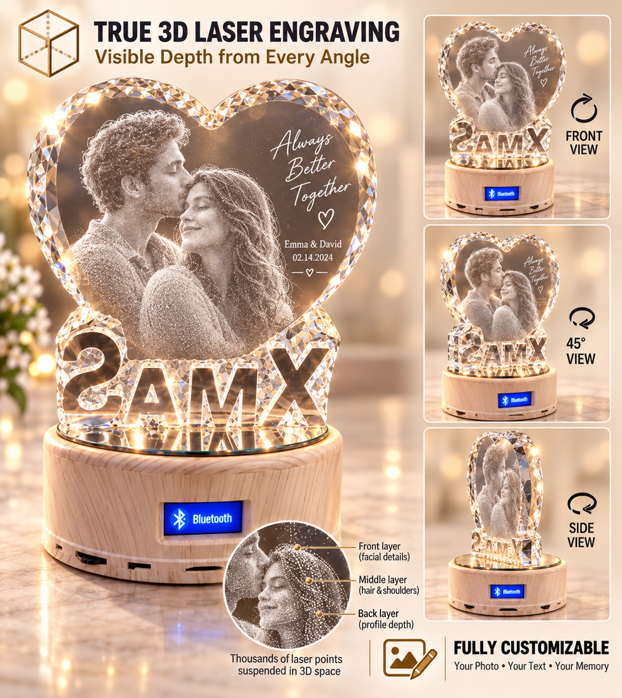 Personalized XMAS Photo Crystal