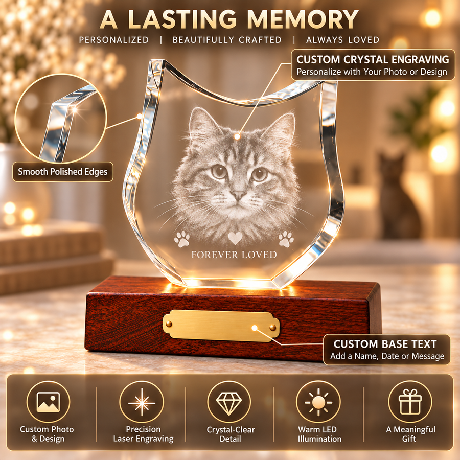 Pet Memorial Photo Crystal