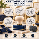 Personalized Custom Stamp with Quick-Twist Detachable Handle – Custom Name, Logo & Design Stamp, Reusable Stamp for Business, Gifts & Everyday Use