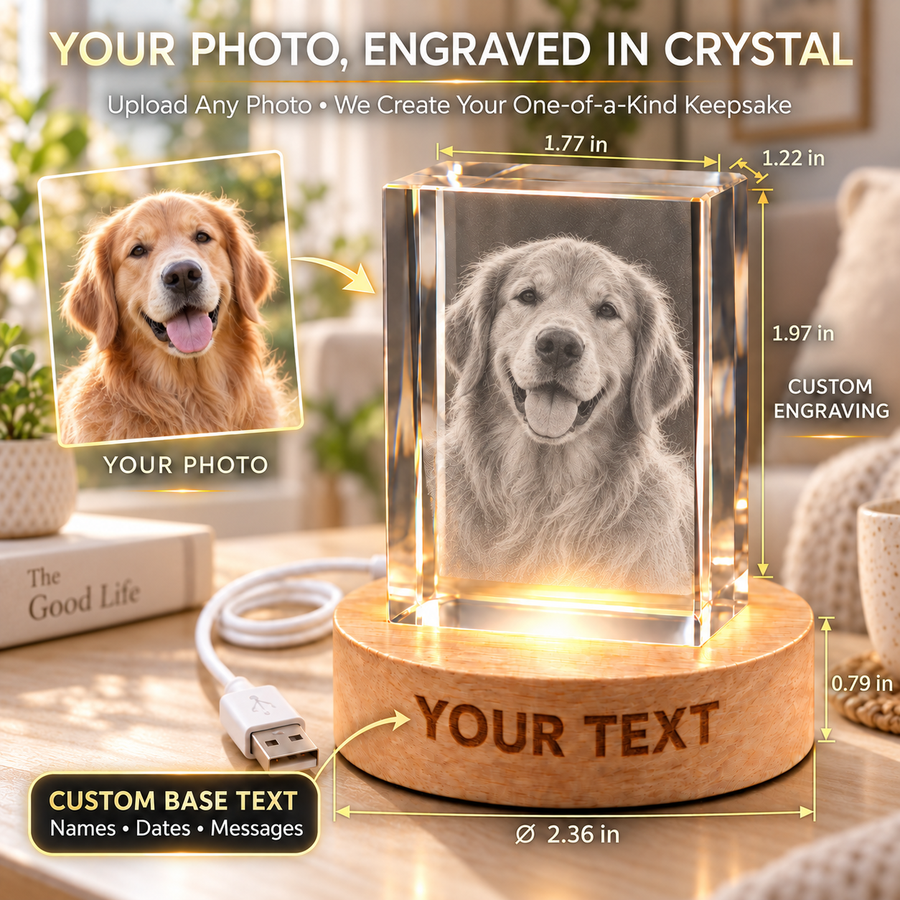 Personalized Photo Crystal Lamp