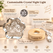 Personalized Flower Photo Crystal